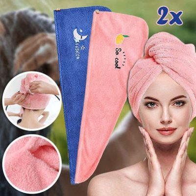 Peshqir për flokë me tharje të shpejtë (Pako me 2) | HAIRWRAP